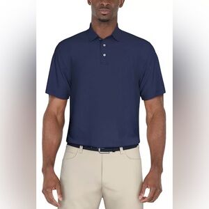 PGA Tour Men’s Solid Dark Blue Golf Polo Size XL NWT